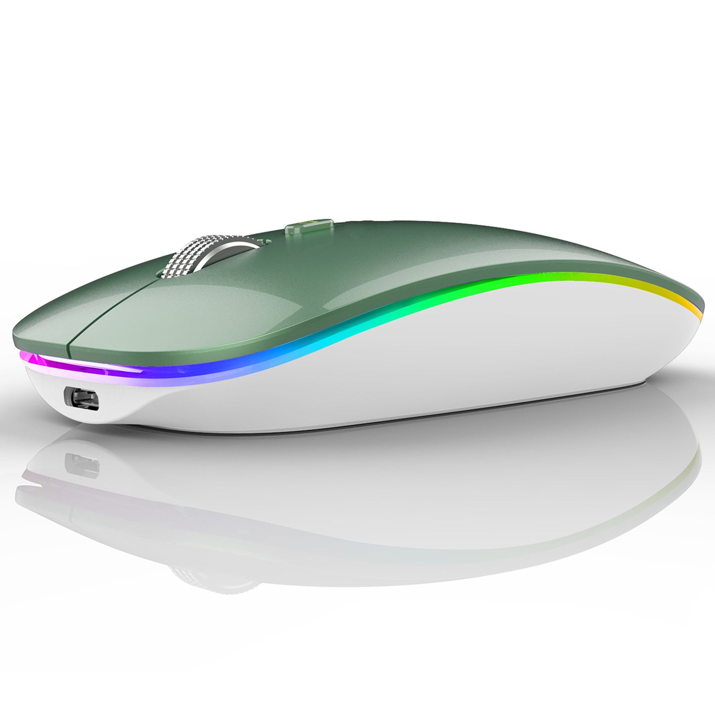 Uiosmuph LED Wireless Mouse, G12 Slim Rechargeable Silent Mouse